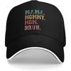 Mama Mommy Mom Bruh Graphic Baseball Cap Adjustable Polyester Casual Curved Brim Hat
