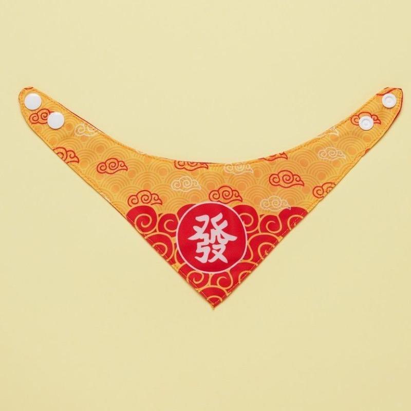 Cat New Year Scarf Dog Chinese Style Triangle Scarf Buttoned Pet New Year Scarf Puppy