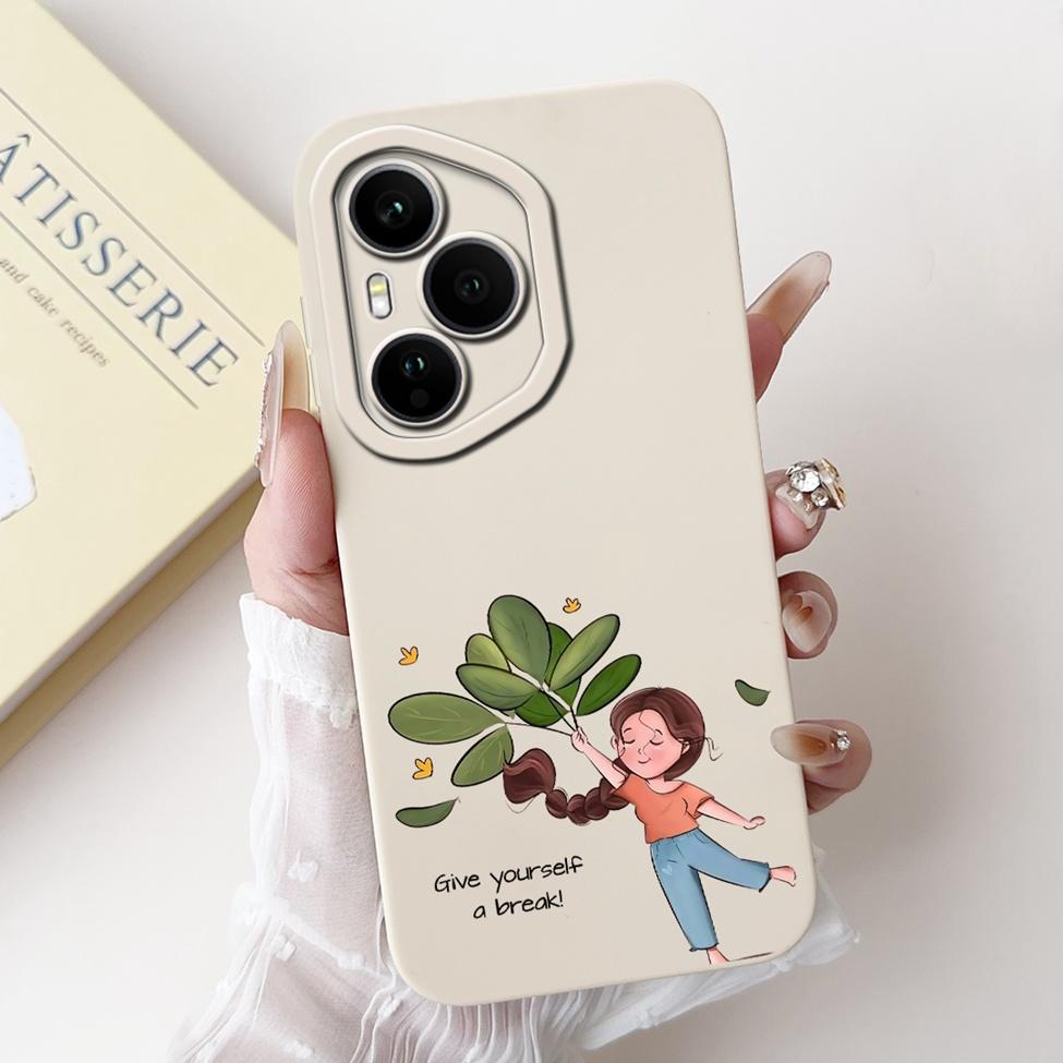 

5G For Honor 400 Pro Global Cover Case Silicone Cute Cartoon Fashion Flowers Love Shockproof Cover For Honor DNP-NX9 Phone Case Honor 400 Pro 5G