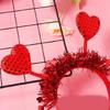 Banquet Prom Party Hairband Woman Valentines Headband Heart Tinsel Headband