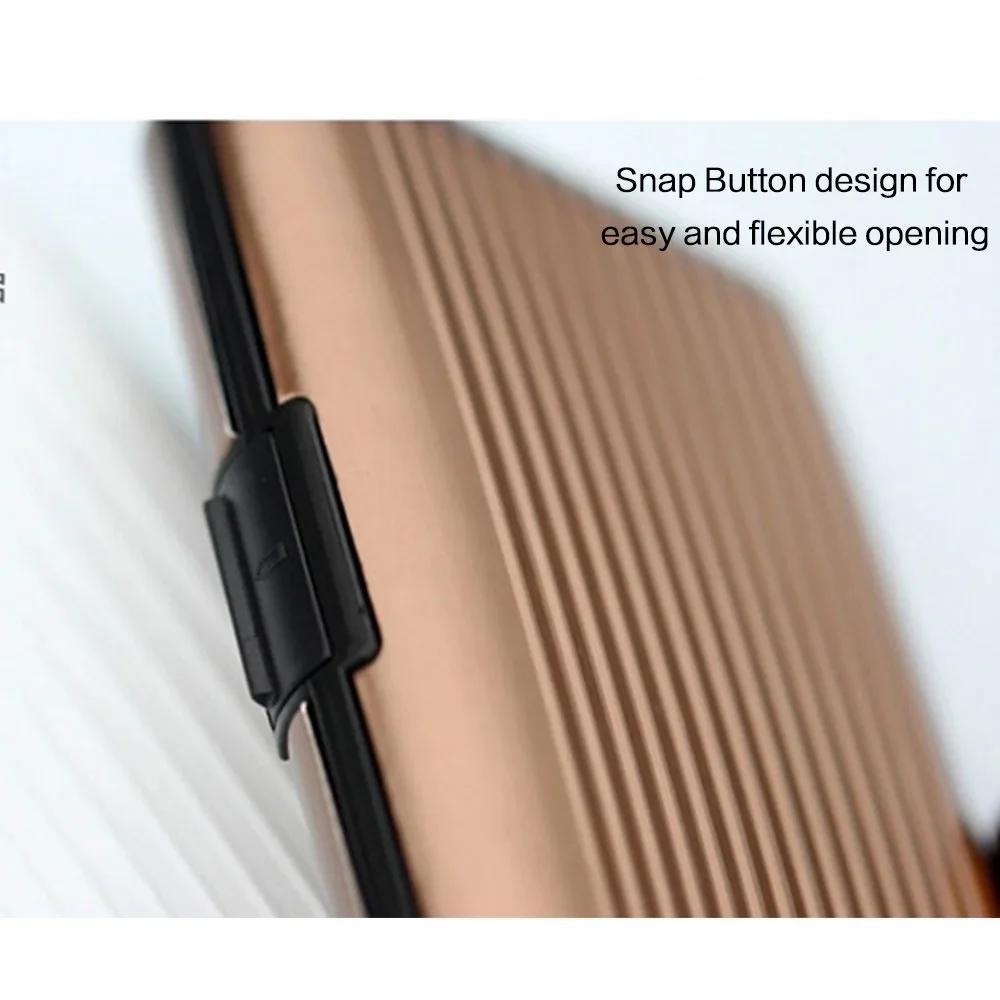 RFID Blocking Metal Wallet Women Men Business ID Credit Card Protector Card Holder High Quality Waterproof Anti-scan Purse