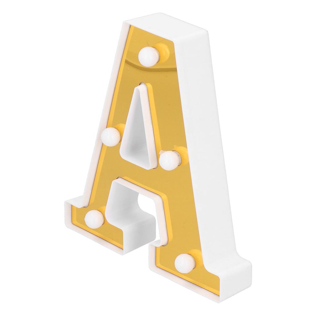 LED Decorative Light AShape English Alphabet Letter Lamp for Home Bar Decoration Warm White