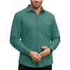 Autumn Long-sleeved Plain Collar Daily Vacation Solid Color Men's Shirt