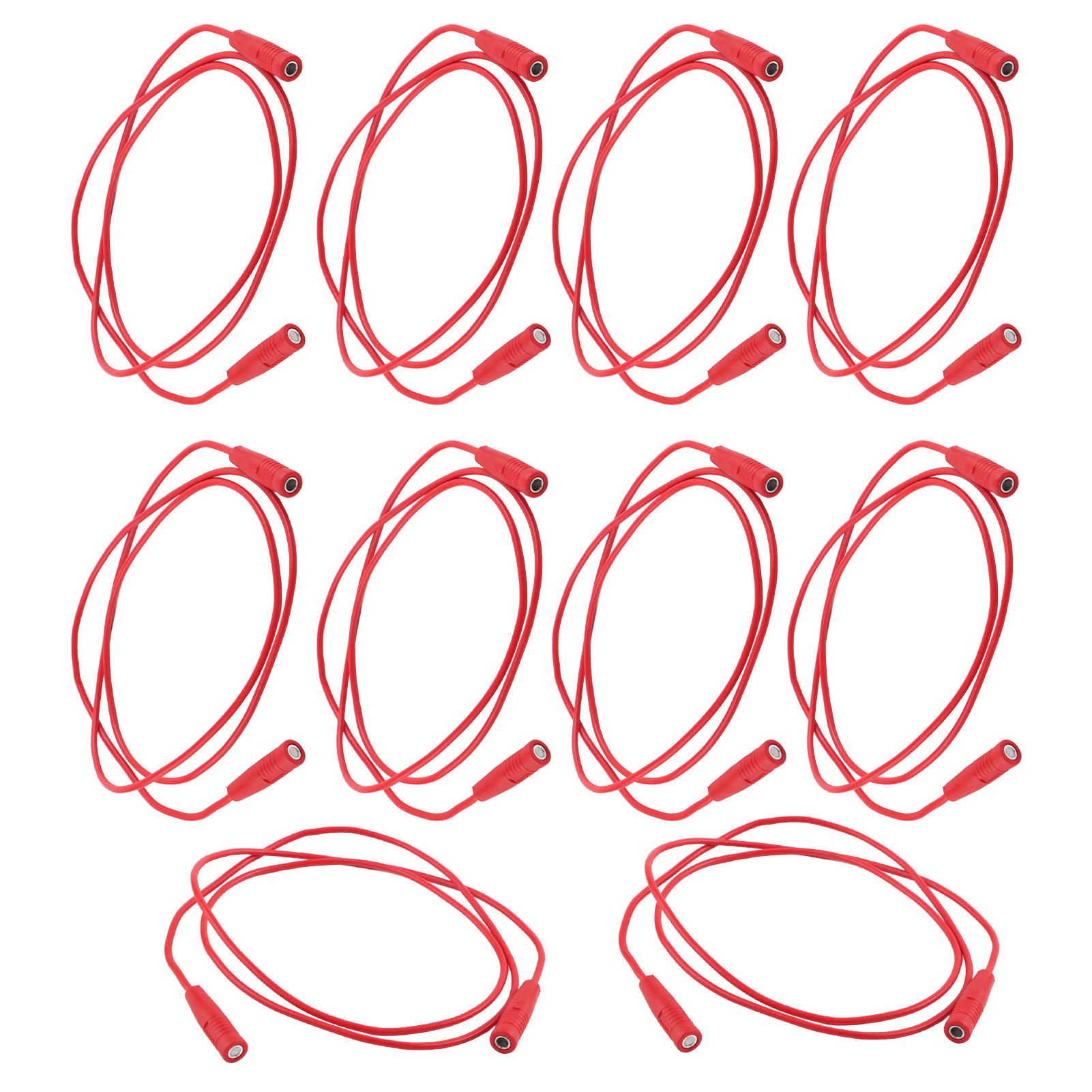 

10 комплектов 4 мм гнездо-гнездо банан тестовые 0,75 мм2 удлинительные кабели для тестирования J.70029 черные