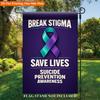 Help Stop Suicide Single Sided Polyester , Holiday Garden Flag - Single-Sided, Polyester, Outdoor Yard Decor
