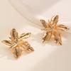 Retro Exaggerated Luxury Alloy Irregular Flower Earrings For Women