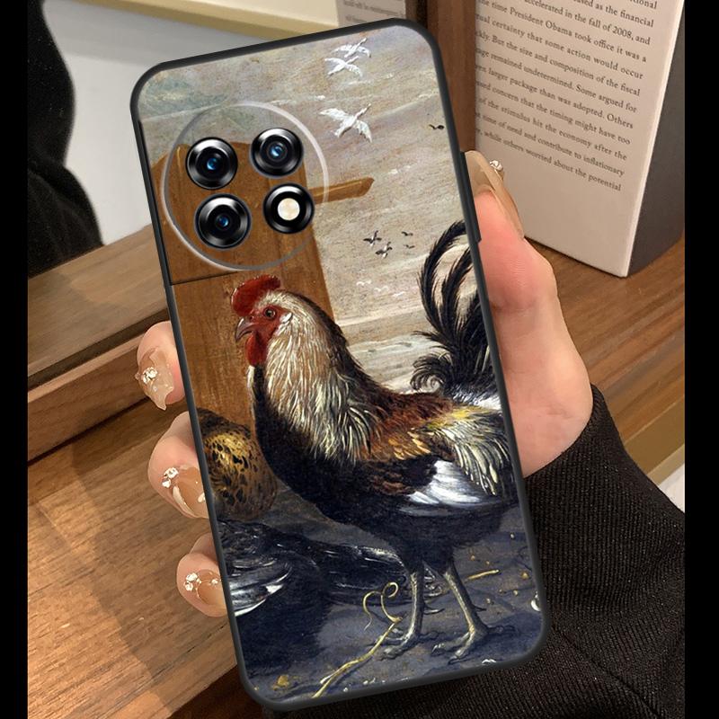 

Cock Rooster Chicken Case For OnePlus 15 R 13T 13R 12R 10T 8T 13 12 11 9 10 Pro Nord 5 CE 4 2 3 Lite N20 N30 Cover OnePlus 12