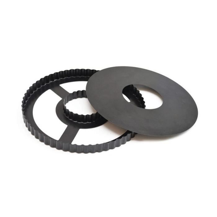 Moule à tarte - SCRAPCOOKING - Couronne - Silicone - Ø 30 cm - Compatible congélateur et lave-vaisselle