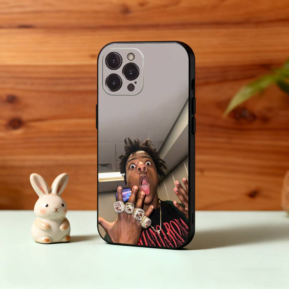 

F-Funny I-IShowSpeed Youtuber Phone Case For iPhone17,16,15,14,13,12Plus,Pro Max,XS,5G Soft Silicone Black Cover iPhone17promax