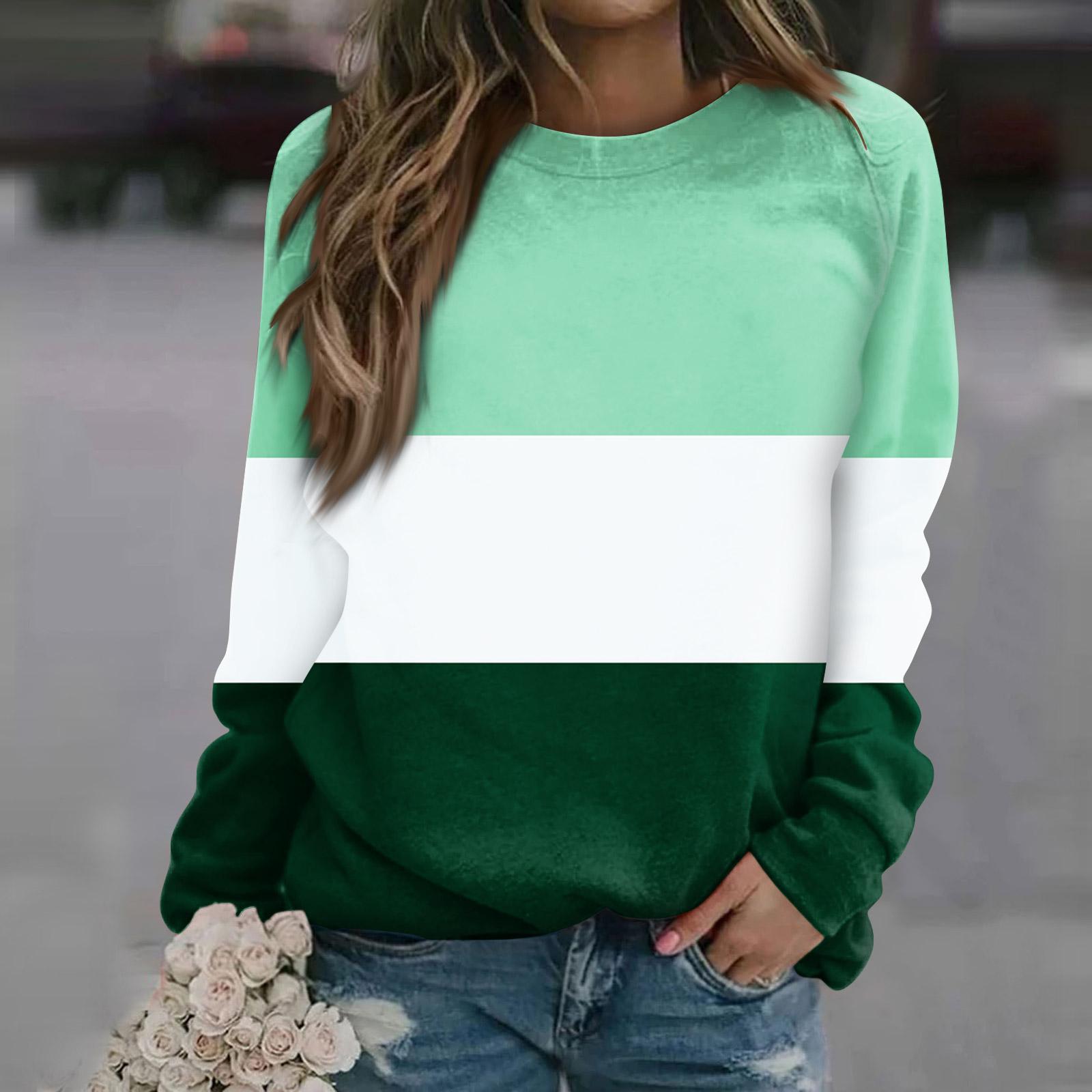 

Жіночий модний повсякденний світшот з довгим рукавом та різдвяним принтом на шиї M