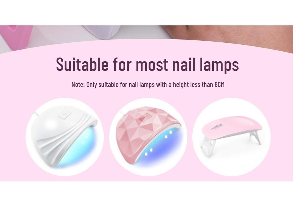Portable Foldable Russian Manicure Hand Rest with Lamp Support
