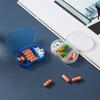 Three Compartments Small Medicine Box Transparent Travel Medicine Organizer Mini Pill Box  Pill Box