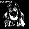 BLKUOPAR Zero Two Smile Anime Car Stickers Personality Peeker Cute Car Label Waterproof Sunscreen Silhouette Decal Decoration