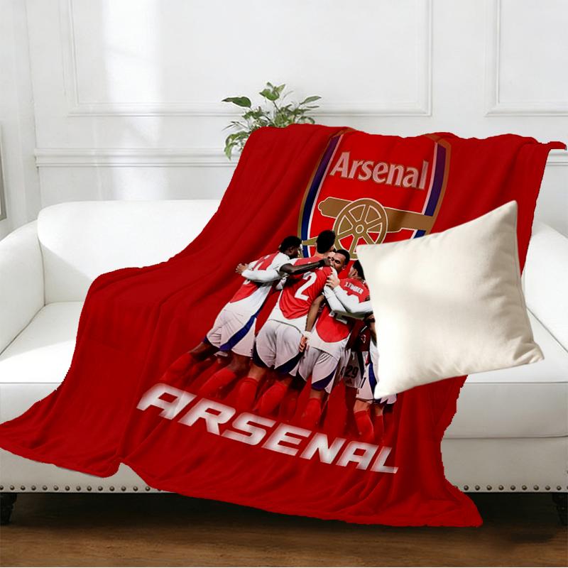Coperta Stampata Arsenal F.C. - Morbida e Confortevole, per Camera da Letto, Viaggio, Divano, Decorazione Casa - Regalo di Compleanno Natale per Amico