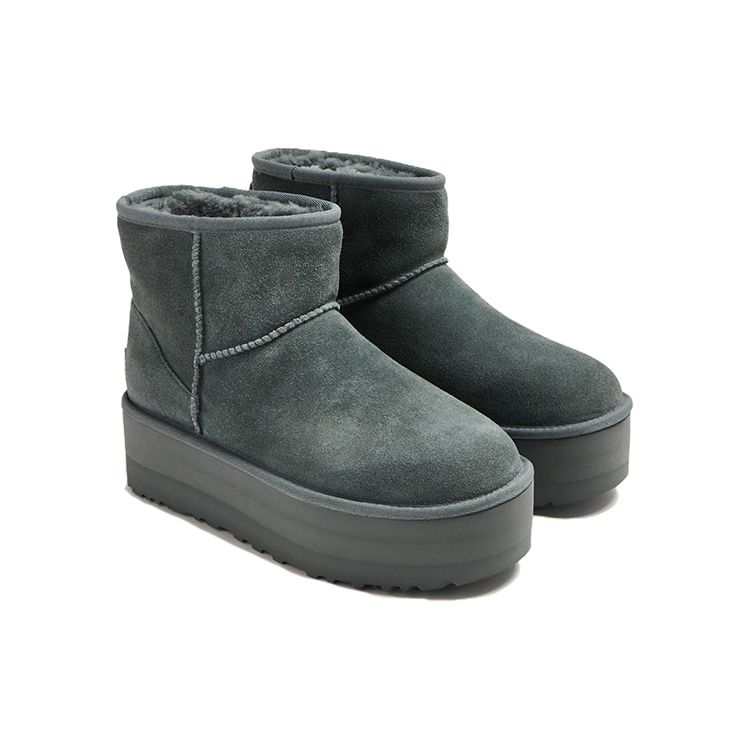 UGG Classic Mini Platform Boot Rainstorm Women Sneakers Grey 1134991-RNS