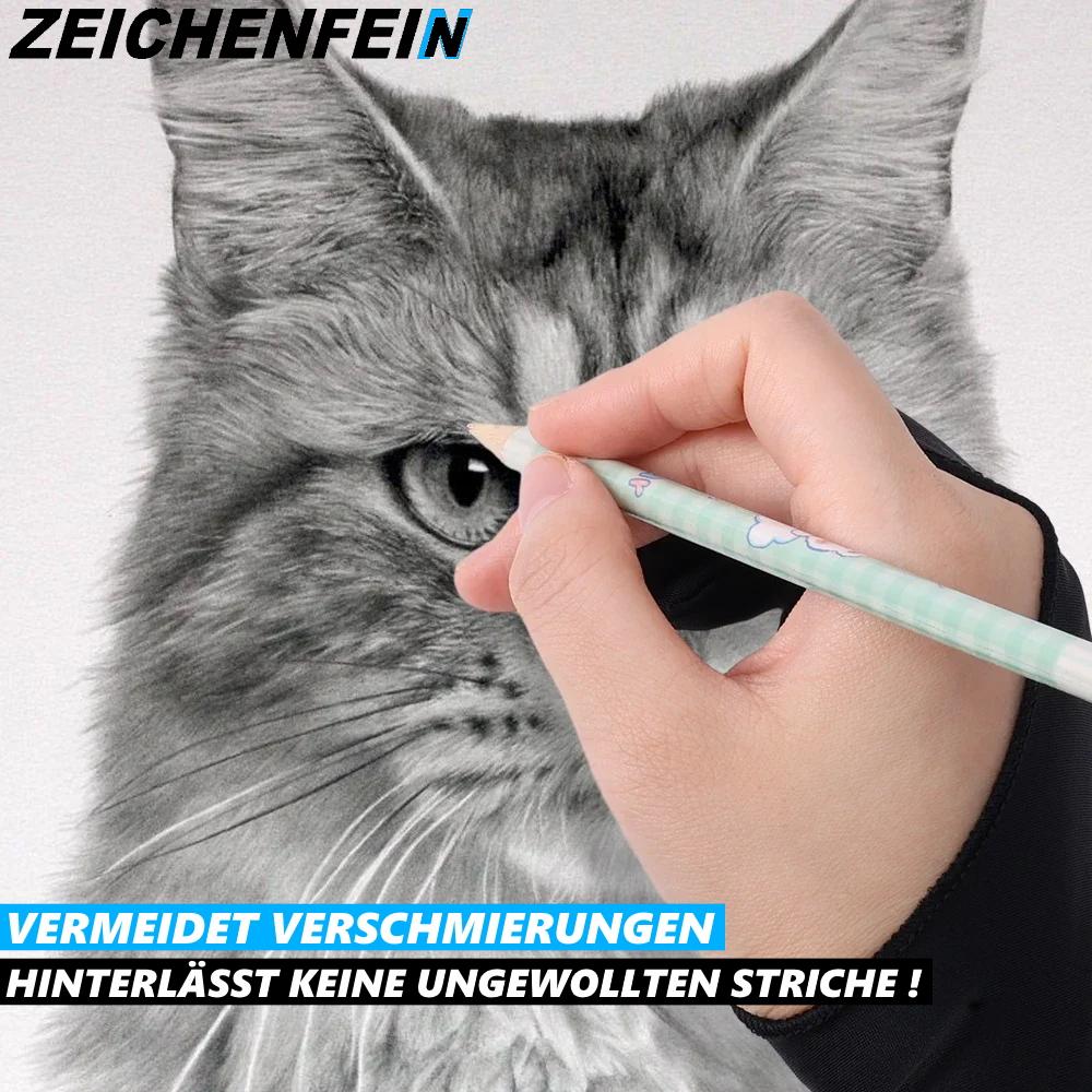 ZEICHEFEIN rękawice do rysowania, rękawice, rękawice do tabletów graficznych, czarne M