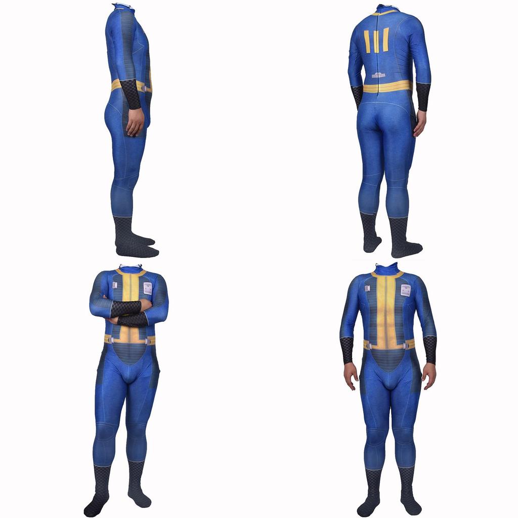 Authentisches Fallout 4 Überlebender Cosplay für Nate Vault 111 Jumpsuit Bodysuit für Halloween
