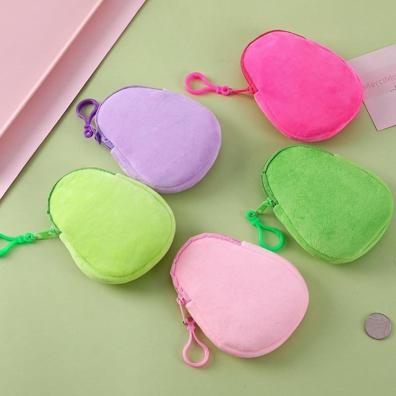 Funny Cartoon Avocado Shaped Purse, Plush Coin Purse, Portable Storage Pouch