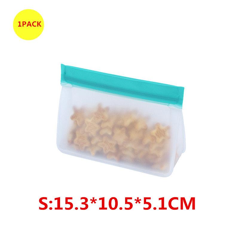 

PEVA Food Storage Bag Upgrade Leakproof Top Stand Up Reusable Freezer Sandwich Ziplock Silicone Kitchen Refrigerator Organizer