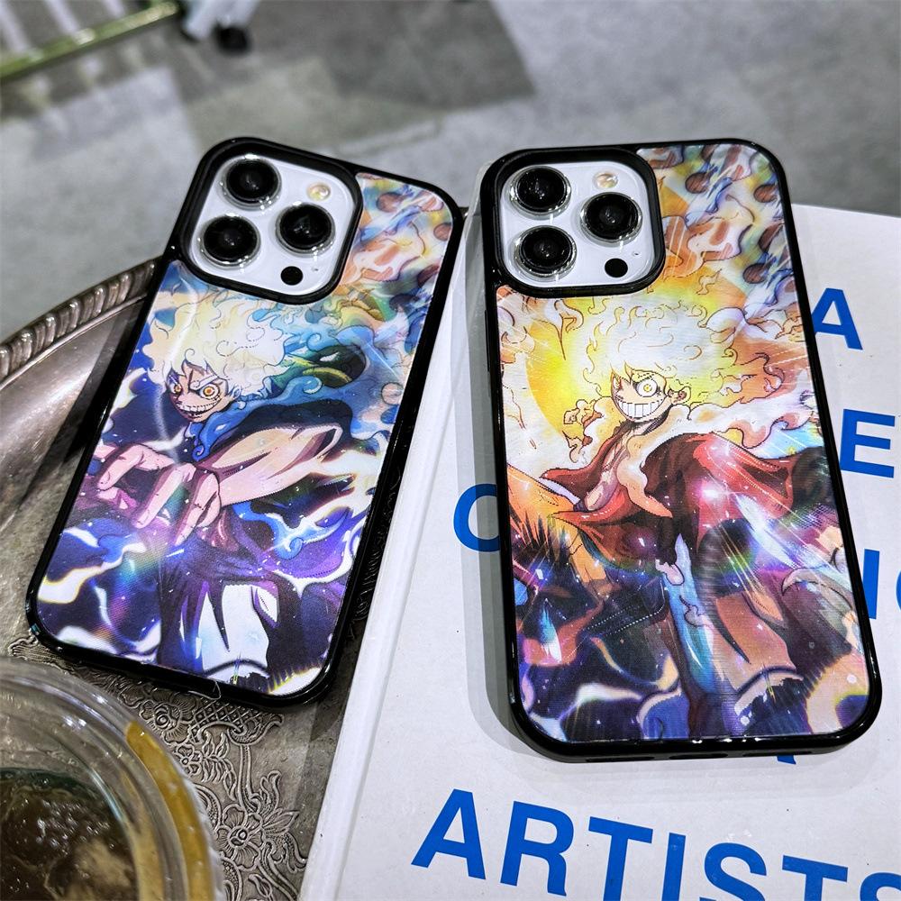 

Чехол для мобильного телефона Flame Phantom Dual Image Luffy Apple 15pro для iPhone11 с черным краем 13/14Promax. iPhone 13 Pro