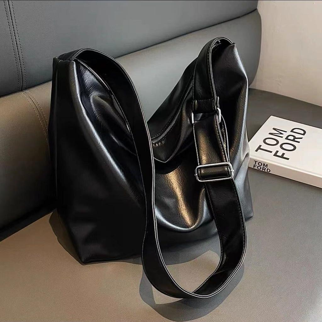 Korean Style Soft Leather Tote Bag Women's Large Capacity Bag Shoulder Bag Crossbody Bag