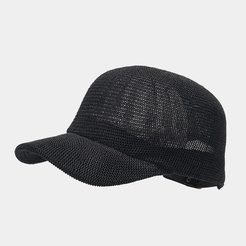 Summer Cotton Curved Brim Cap With Sun Protection And Ventilation For Casual Wear