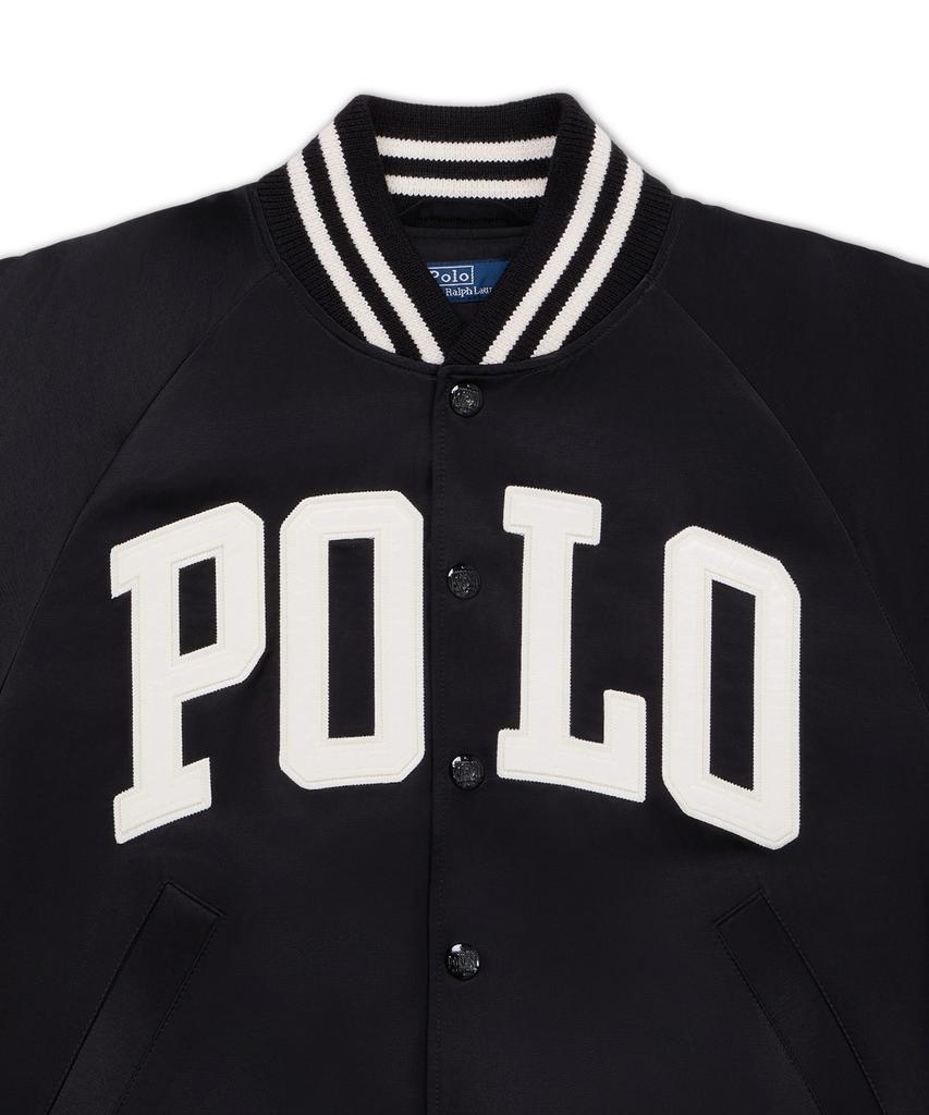 Polo Ralph Lauren Logo Satin Bomber Jacket - Black