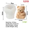 3D Cute Cartoon Bear Silicone Candle Mold DIY Home Decoration Silicone Mold For Resin Teddy Bear Candle Mold