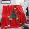1PC Ronaldo Print Flannel Blanket, High Quality All Seasons, Home Decor, Warmth and Comfort, Perfect for Christmas Gifts