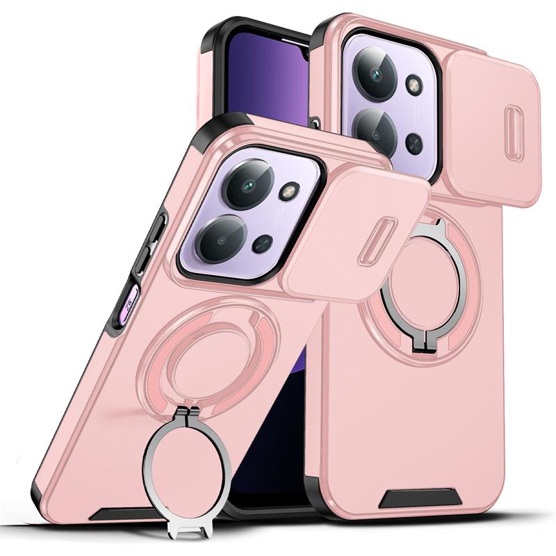 

Rugged Heavy Armor PC+TPU Magnetic Ring Bracket Case For Xiaomi Poco X8 Pro Max X7 F8 Ultra F7 M8 Pro Slide Lens Window Cover Poco F8 Pro