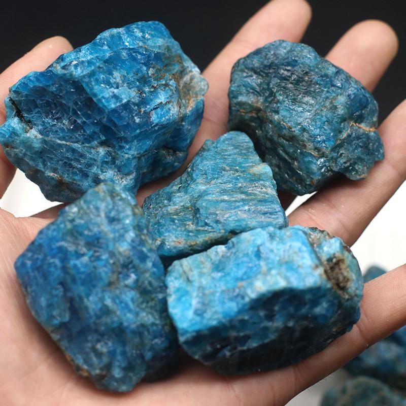 Collection Apatite Natural Blue Gemstone Mineral Specimens Rock Decorate Gift