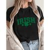 Irish Green Clover Prints Women T-Shirt Soft Summer T Shirts All-Match Comfortable Tee Top Soft Crewneck Short Sleeve Female