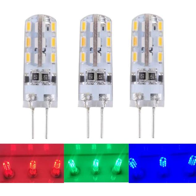 Best to Buy (8-Pack) Brightest 2-Watt G4 LED Bulb 12V AC/DC, 24 SMD 3014 LED, 2W Green Blue Red Color (Jc10 Bi-pin 10-13W Replacement) (Green)