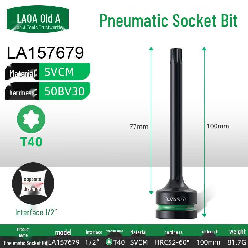 LAOA 1/2-inch Torx Air Impact Socket Bit