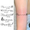 1 Sheets English Inspirational Quotes Words Tattoo Floral Butterfly Elements Temporary Body Art Sticker Waterproof