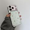 INS Style Matcha Green Stars Phone Case Compatible with iPhone 17 Pro and 14 Pro, Korean Niche Design