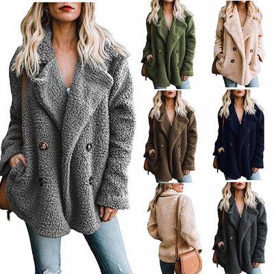 Women Faux Fur Coat Warm Autumn Winter Teddy Female Casual Coat Oversized Soft Fluffy Fleece Jackets Overcoat