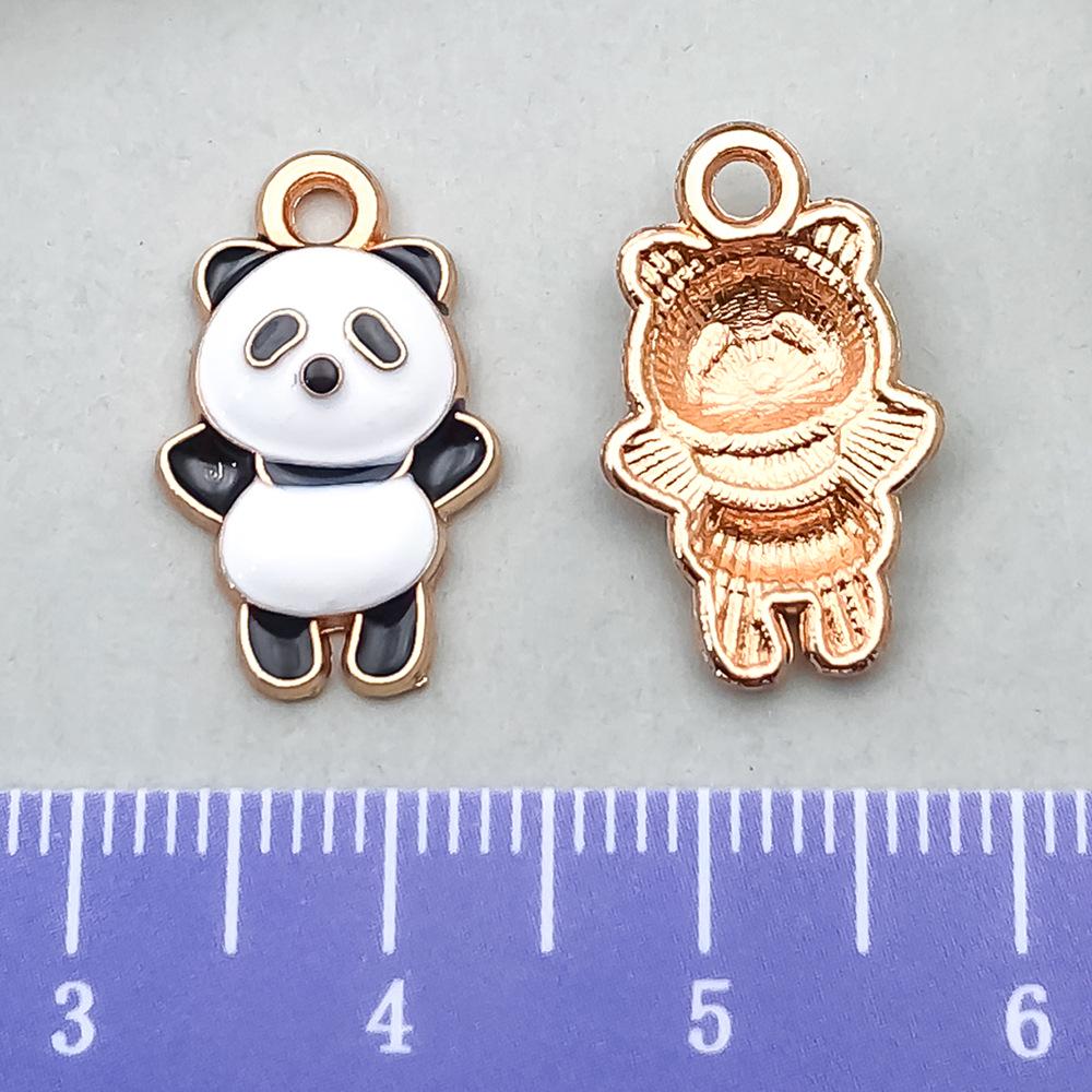Panda Bamboo Oil Drop Alloy Earrings & Keychain Pendant Jewelry - Chinese Style Accessories