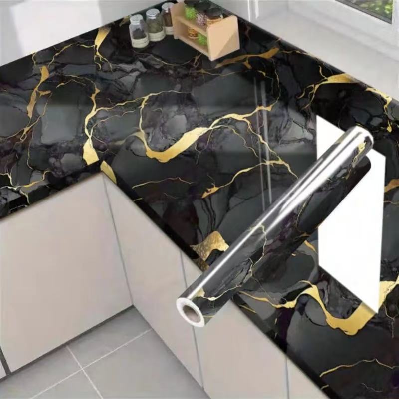Waterproof and Oil-resistant Kitchen Sticker Countertop Table Top Stove Surface Self-adhesive Wall Paper