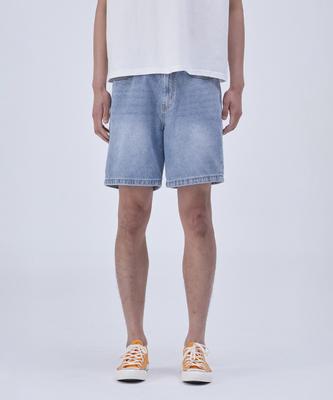 Peulojegteusseuli Wash Short Denim Pants [Medium Blue]_Sp2213