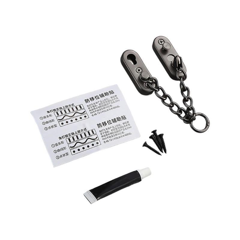 Thickened Steel Apartment Door Chain Quick Installation Burglar Proof Lockset