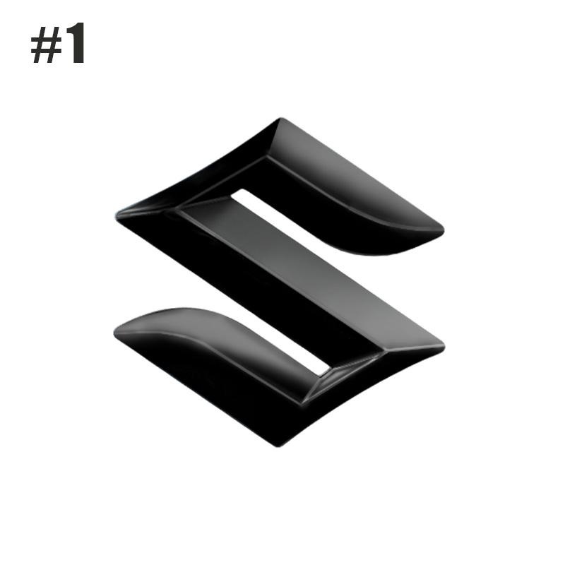 ABS 80mm 100mm Autoabdeckung Frontgrill Emblem Heckklappen Emblem Aufkleber Zubehör Für Suzuki Samurai Jimny Swift Kizashi SX4 Lgnis 80mm schwarz