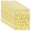 2+4cm Gold Stamping Letter Sticker Graduation Cap DIY Waterproof Self-adhesive Alphanumeric Symbol Silver Stamping Doctoral Hat Sticker