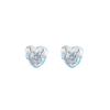 Color zircon love stud earrings, women's earbone studs, niche design, sweet and cool cochlear studs, ear hole earrings.