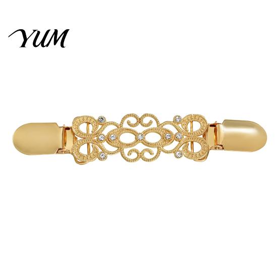Waist Cincher Clip Vintage Cardigan Sweater with Rhinestone, Hold Together, Retro Women Clips for Dress Shawl, Clothing Accessories Decorative