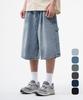 Descheuis Everyday Single-Pleat Carpenter Bermuda Denim Pants (Type B)