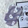 Pet dog dog clothes cat print flannel vest small dog teddy