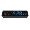 LED Digital Clock Desktop Or Wall Mount Electronic Alarm Clock for Bedroom Living Room Blue White Display