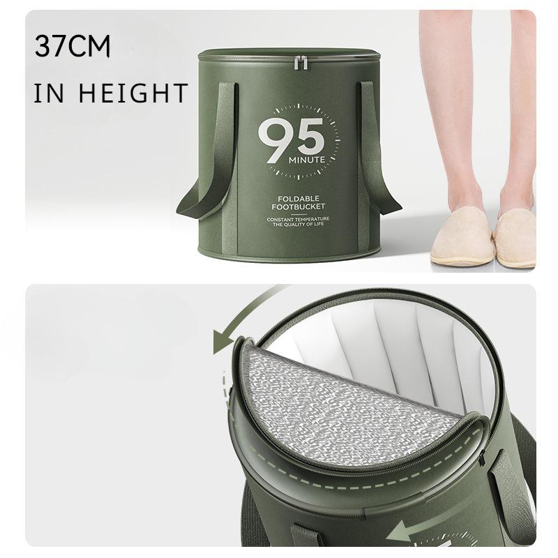 Składana torba na stopy wysoka za łydkę domowy artefakt do kąpieli stóp miska do stóp izolowane wiadro do kąpieli stóp stała temperatura