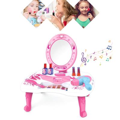 Zufällige Farbe Kinder Rollenspiel Schminktisch Spielzeug Rollenspiel-Set Mädchen Rollenspiel Kosmetik-Spielset für Kinder